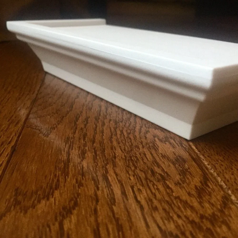 6 Small white shelves set pvc plastic mini easy wall shelf keys phone kids NWT